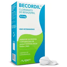 Becordil 5mg C/30 Cápsulas Tratamento Anti-hipertensivo Cães