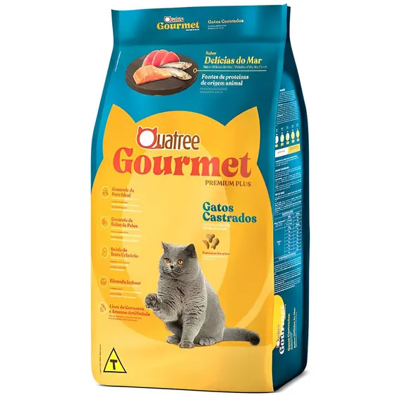 Ração para Gatos Adultos 10kg Quatree Sabor Delícias Do Mar
