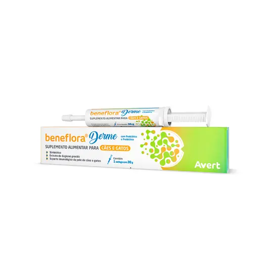 Suplemento Avert Beneflora Derme Cães e Gatos 30g