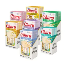 Kit 6 Churu Petisco Para Gatos 336 g - 6 Embalagens De 54 g Cada - Sabores Variados