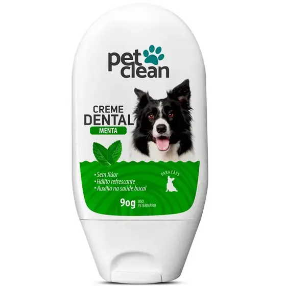 Creme Dental Pet Clean - Sabor Menta - Cães e Gatos 90g
