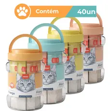 Petisco para Gatos Cremoso Wanpy Creamy Truly Sabores Sortidos 40 Tubos