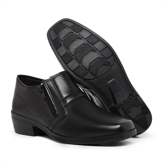 Bota Masculina Social Zíper Laterais Confort Moderna Preta e Café
