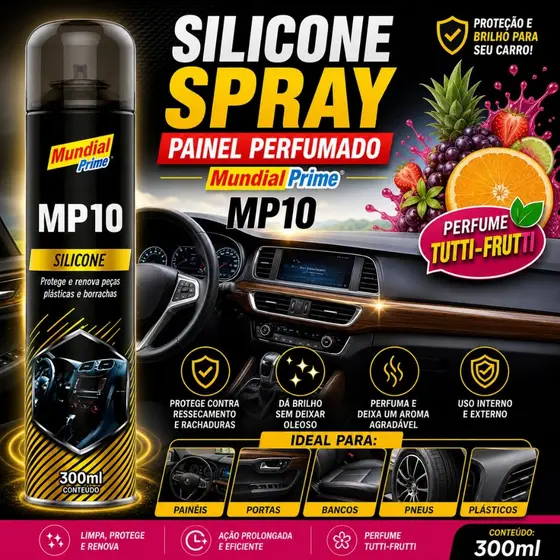 Silicone Spray 300 ml. MP10 Tutti-Frutti - Mundial Prime