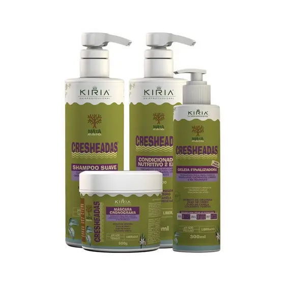 Kit Geleia Cresheadas Kiria Hair | Definição, Hidratação e Brilho para Cachos