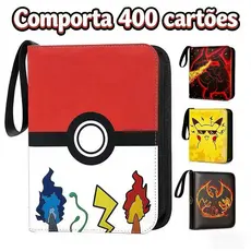 Livro De Coleção De Cartões Com Zíper 4 Grades Para Cartas De Jogo