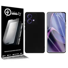 Capa  case Silicone Premium aveludada + Película De Hydrogel HD Para Moto G84 XT2347 6.55  - Cell In Power25