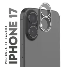 Película Protetora Lente Traseira Vidro Temperado 3D De Câmera Compatível para IPhone 17 tela 6.3 pol