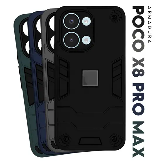 Capa Capinha Case Armadura Militar Xiaomi Poco X8 Pro Max tela 6.83 Premium Protetora Resistente Anti-Impacto Anti-Shock