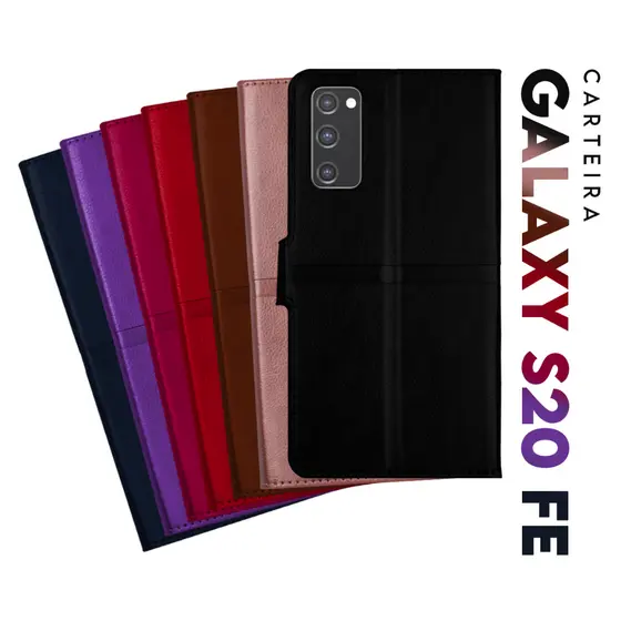 Capa Case Capinha Carteira Flip Cover Couro Sintético P/ Samsung Galaxy S20 Fe 4g G780 5g G781 tela 6.5 Cell in Power25