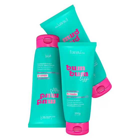 Kit 03 Forever Liss Bumbum Liss Hidratante Firmador 250g