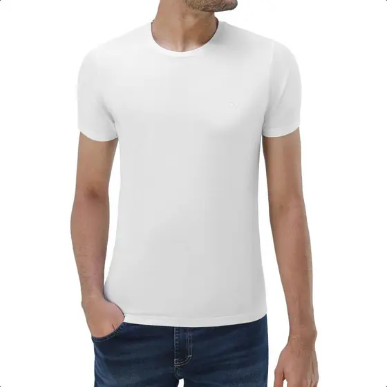 Camiseta Básica Lisa Branco Ogochi do M ao XG