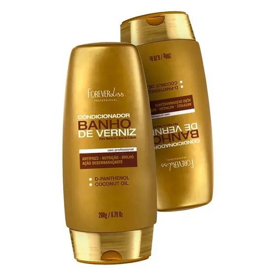 Kit 02 Forever Liss Banho De Verniz Condicionador 200g