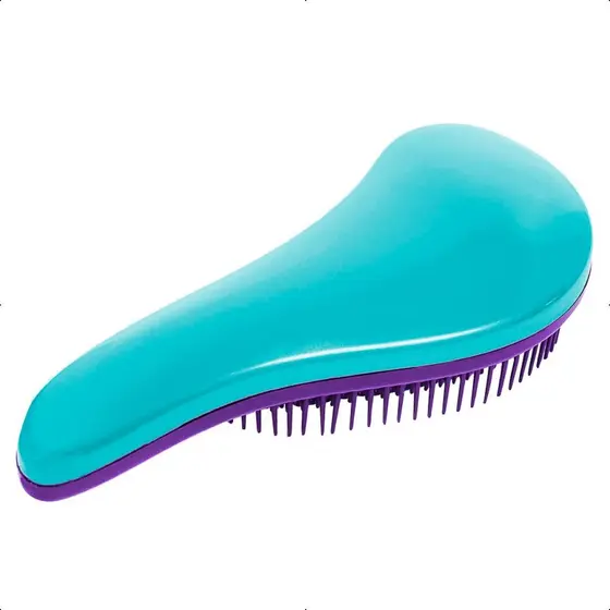 Escova Mágica Desembaraçadora de Pentear Cabelo Azul Claro