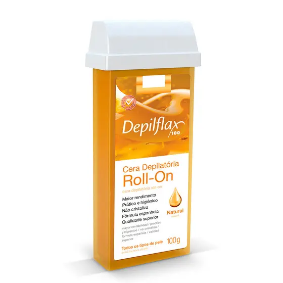 Refil Cera Depilatoria Roll On Natural Depilflax 100g