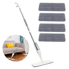 Mop Spray Giratório Limpeza Flash Mágico Rodo Esfregão Com Reservatório + 4 Refil