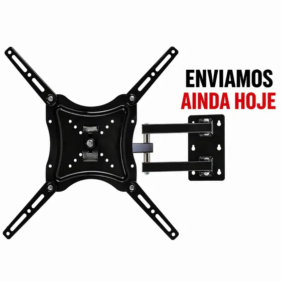Suporte De Parede Com Braço Tri Articulado Para Tv De 14 Até 55''