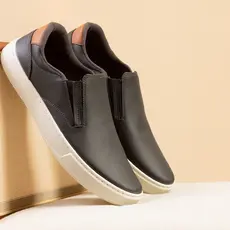 Sapatenis masculino tenis slip on casual + palmilha gel conforto