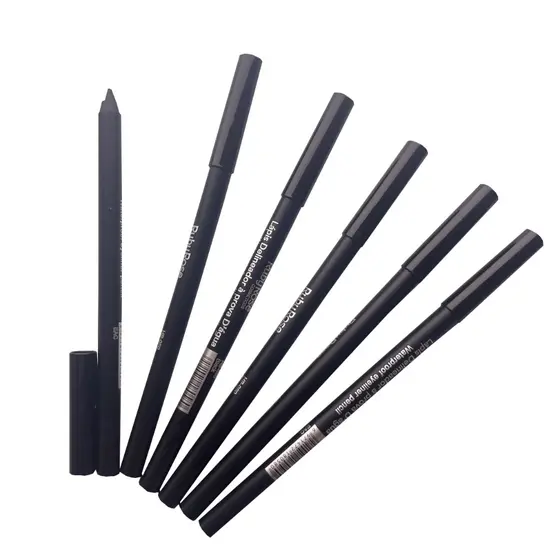 Kit C/2 unidades Lápis de Olho Delineador A Prova D'Água Preto Lapis Carbon Black Alta Pigmentação Ruby Rose HB-050