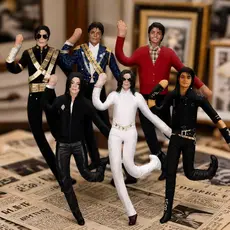 Michael Jackson Boneca Dobrável Abstrata 28cm Fio Embutido Posable Figura De Pelúcia Multi Roupas Clássicas Coleção De F