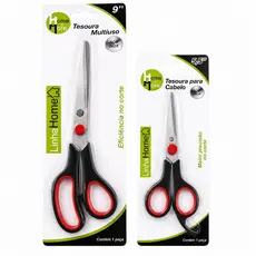 Kit Duas tesouras Aço Inox polegadas '9' Multiuso e '5,5' Para cabelo