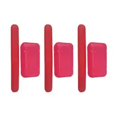 3 Kits Viagem Saboneteira + Porta Escova Dental ROSA - Style Ação