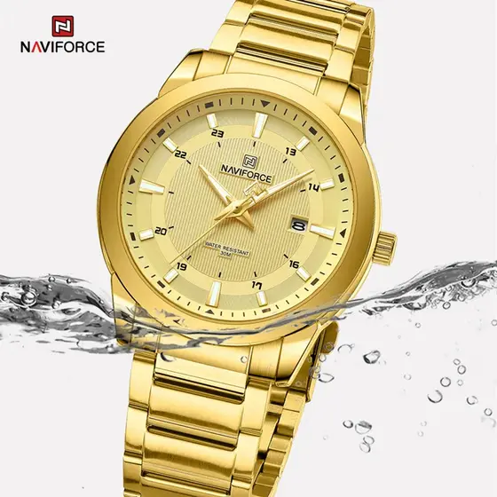Relógio Masculino Naviforce NF8029 Original Aço Inoxidável Social Esportivo Luxo Resistente Água