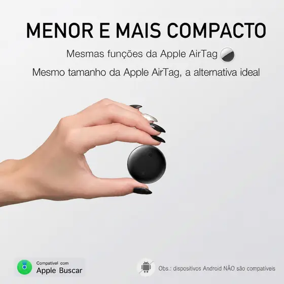 Rastreador GPS com Localizador no Celular - A Prova D'água - IP67. Para Idosos, Crianças, Chaves, Animais de Estimação