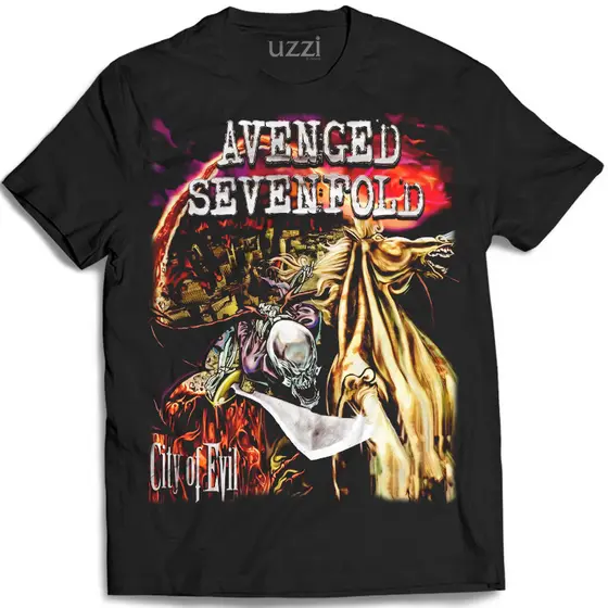 Camiseta Avenged Sevenfold Banda de Rock Camisa Unissex em Algodão Novo Produto