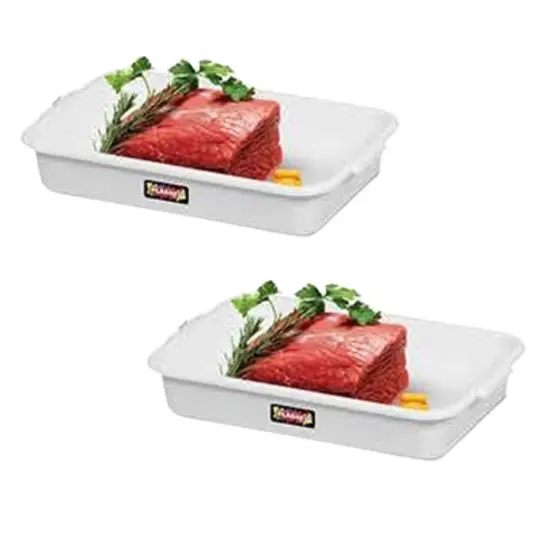 Kit 2 Caixa Frigorífica Multiuso Bandeja Branca 7 Litros