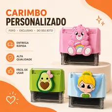Carimbo Personagens Personalizado com seus dados Trodat 3911 - Professor Médico Pediatria Enfermagem