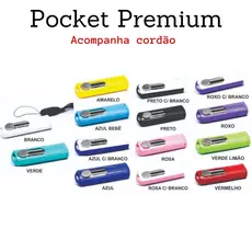 Carimbo de Bolso Premium Cores Personalizado com seus dados - 38x14mm