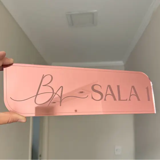 Placa Identificação Sinalização De Porta Personalizada em Acrílico 2mm - 1 Unidade - 30x9Cm