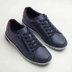 Tênis Masculino Azul Star Fox Ziper e Cadarço Calce Casual