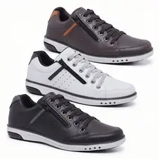 Kit 3 Pares De Sapatenis Masculino Star Fox Elastico Confortavel 750 A3