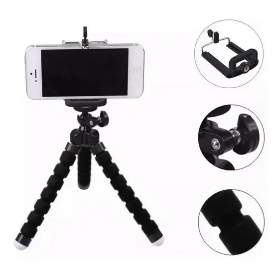 Tripé Celular Portátil Mini Suporte Flexível para Celular