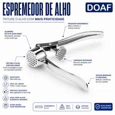 Espremedor De Alho Fácil Inox Triturador Amassador Premium