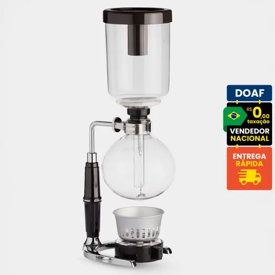 Cafeteira Sifão Globinho 500 ML 5 Xícaras Café Gourmet Barista Similar Hario