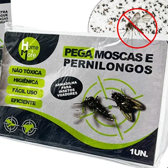 Adesivo Cola Pega Moscas Churrasco Cozinha Mosquito Pernilongos Insetos Pragas Voadoras