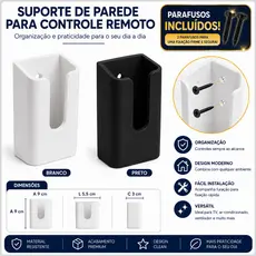 Suporte de Parede para Controle Remoto Organizador de Controle para TV Ar-Condicionado e Ventilador