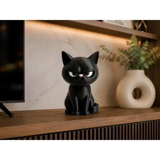 Gato Mal-Humorado Decorativo Grumpy Cat Miniatura 9cm