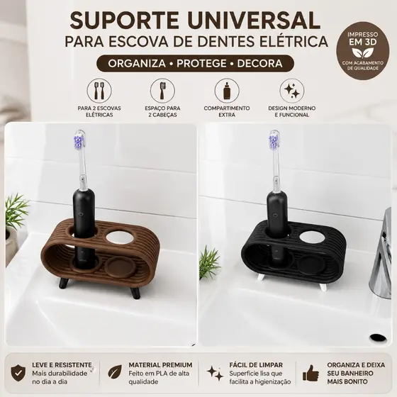 Suporte Universal para Escova de Dentes Elétrica