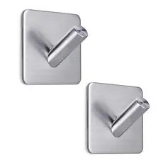 Gancho De Parede Aço Inox Auto Adesivo 2 unidades