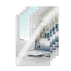 Espelhos Acrílico Adesivo Decorativo 20x30cm Funcional Vários Formatos Quarto Roupeiro Box Banheiro