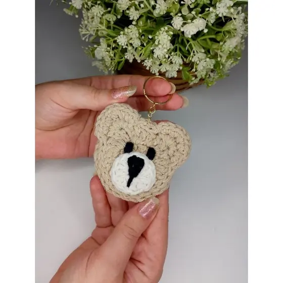 CHAVEIRO URSO EM CROCHÊ PARA LEMBRANCINHA