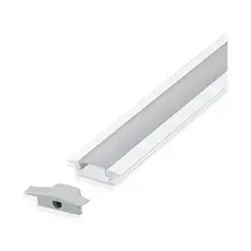 Kit 10 de 1 metros Perfil Slim Para Fita Led Alumínio Sobrepor e Embutir Preto Cinza Branco Dourado 1m