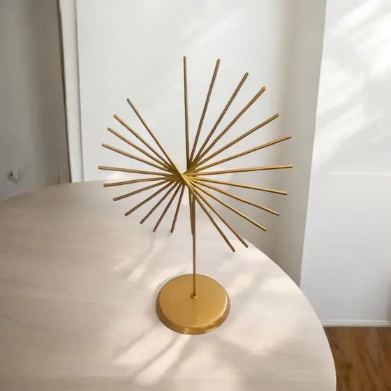 Escultura De Mesa Adorno Luxo Enfeite Sala Decorativo Casa DouradoEscultura De Mesa Adorno Luxo Enfeite Sala Decorativo