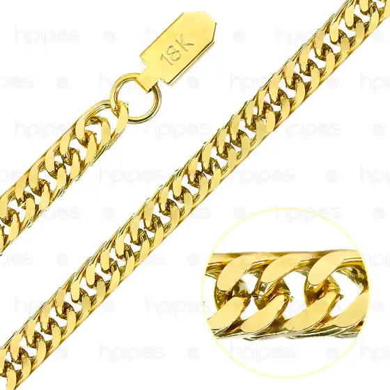 Pulseira Masculina Moeda Antiga Grumet Duplo Não descasca 18k