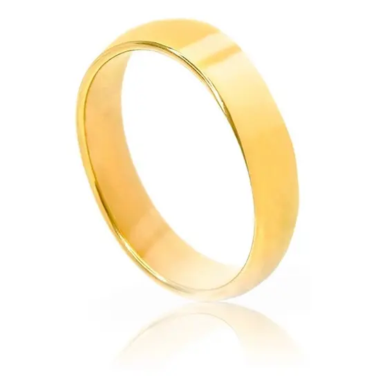 Aliança Avulsa Ouro Banhada 4mm Reta