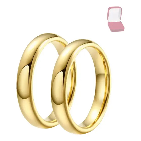 Par De Alianças 4mm Ouro 18k Casamento Noivado